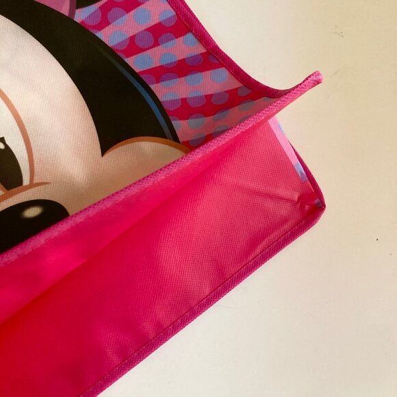 Disney Minnie Mouse Shopper Tote Bag Grocery Beach Shopping Bow Dots Pink - Picture 7 of 9